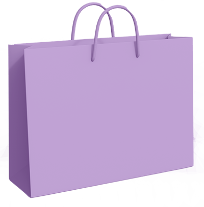 lilac colored gift bag