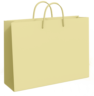 Yellow colored gift bag